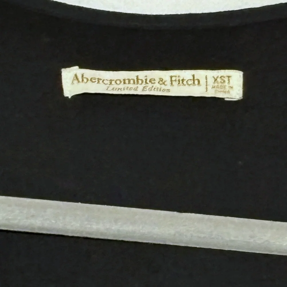 Abercrombie & Fitch Wrap Maxi Dress Women XST Black Short Sleeve Ballerina‎